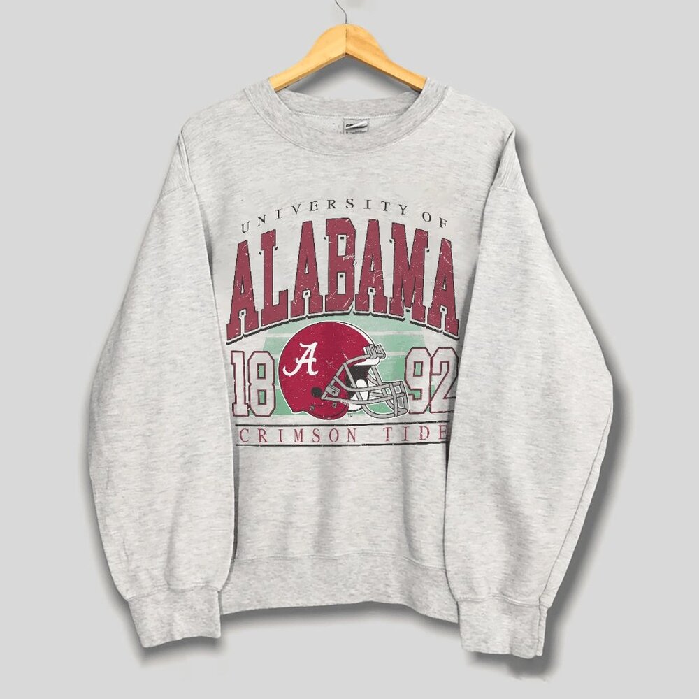 Vintage University of Alabama Crimson Tide Football Sweatshirt, NCAA Shirt Tee